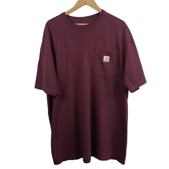 Carhartt Other - Carhartt XL Tall Maroon Short Sleeve Men's Tee Shirt Original Fit Work S…